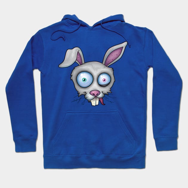 Crazy White Rabbit Hoodie by fizzgig